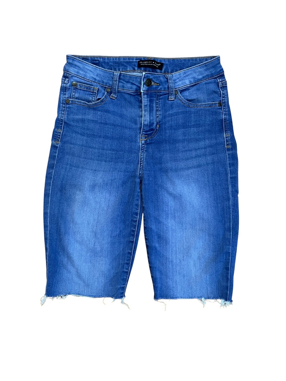 Celebrity Pink Mid Rise Denim Bermuda Shorts